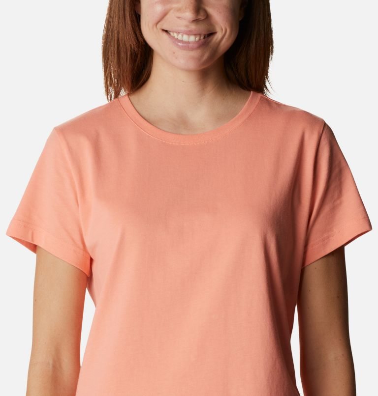 Women's Columbia Sapphire Point Short Sleeve T Shirts Coral | CA-BL134