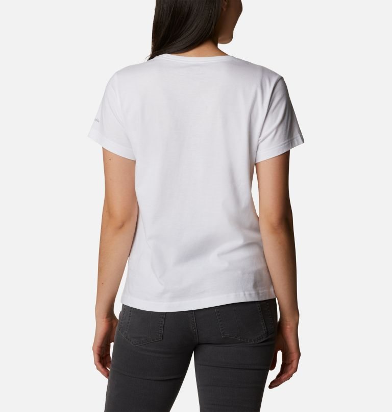 Women's Columbia Sapphire Point Short Sleeve T Shirts White | CA-CA8C6