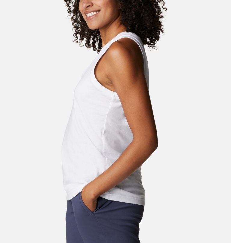 Women's Columbia Sapphire Point Tanks White | CA-F5014