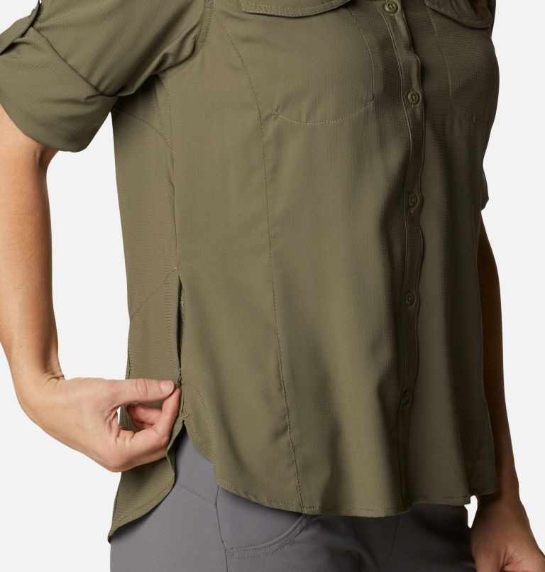 Women's Columbia Silver Ridge Lite Long Sleeve Shirts Olive | CA-V804L