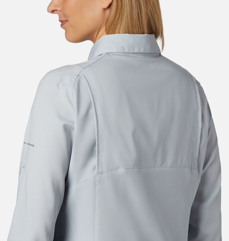 Women's Columbia Silver Ridge Lite Long Sleeve Shirts Light Grey | CA-Z0358