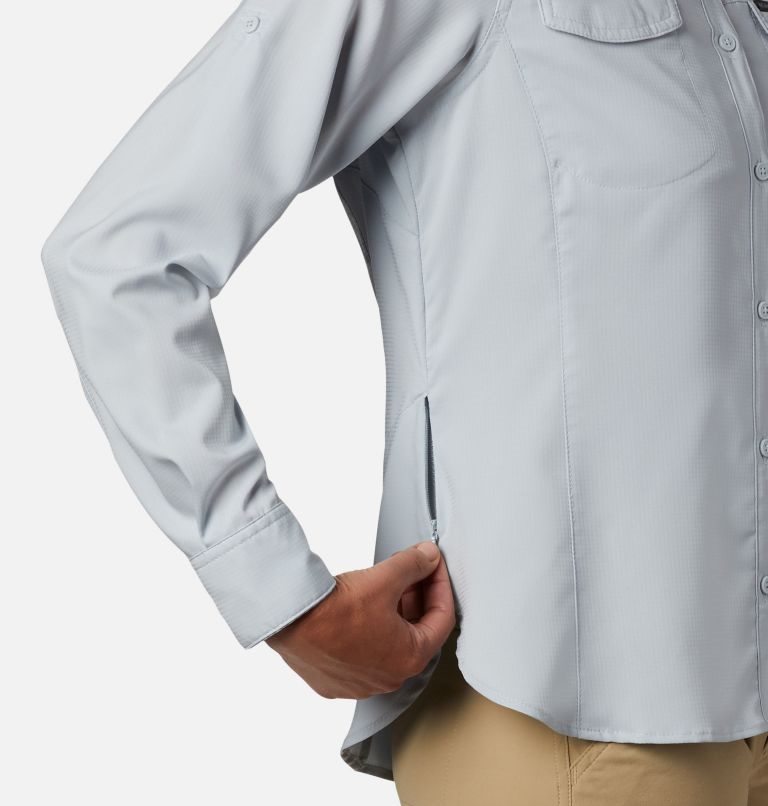 Women's Columbia Silver Ridge Lite Long Sleeve Shirts Light Grey | CA-Z0358