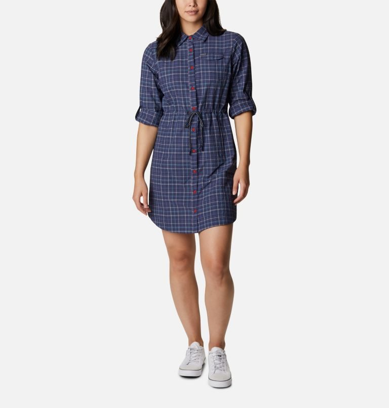 Women's Columbia Silver Ridge Novelty Dress Navy | CA-BC35L