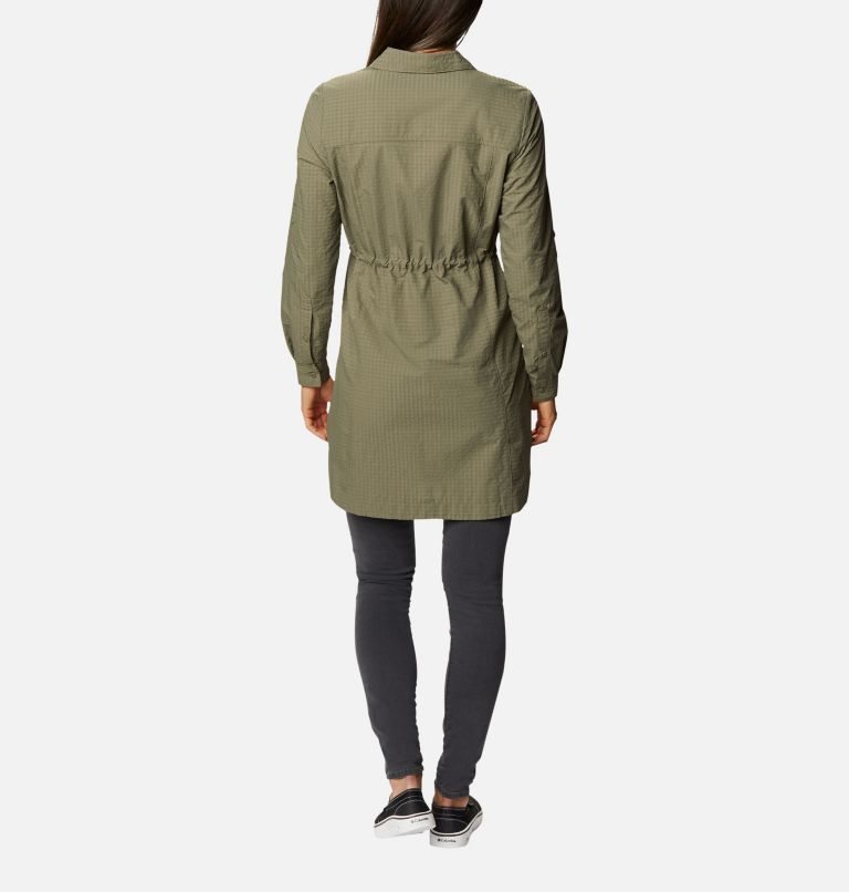 Women's Columbia Silver Ridge Novelty Dress Olive | CA-M6A81
