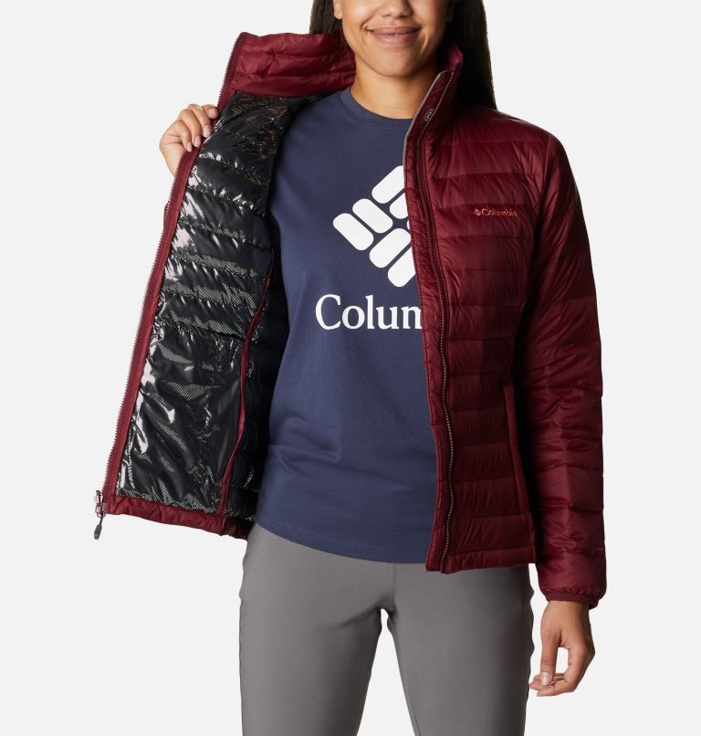 Women's Columbia Sister Brook Down Jackets Red | CA-L63A4