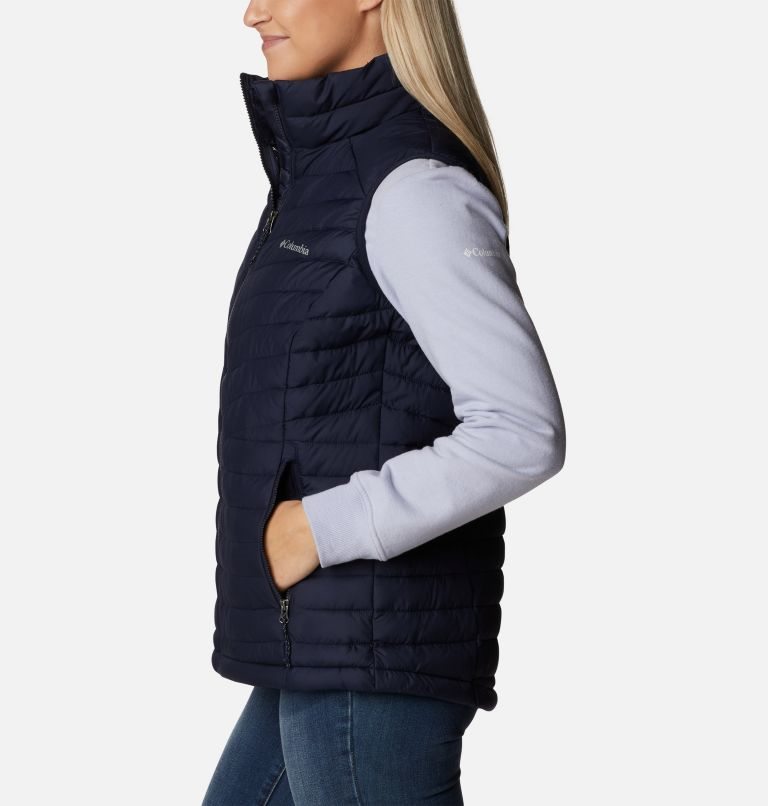 Women's Columbia Slope Edge Vest Navy | CA-N5LA0