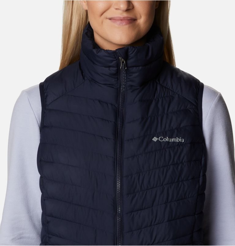 Women's Columbia Slope Edge Vest Navy | CA-N5LA0
