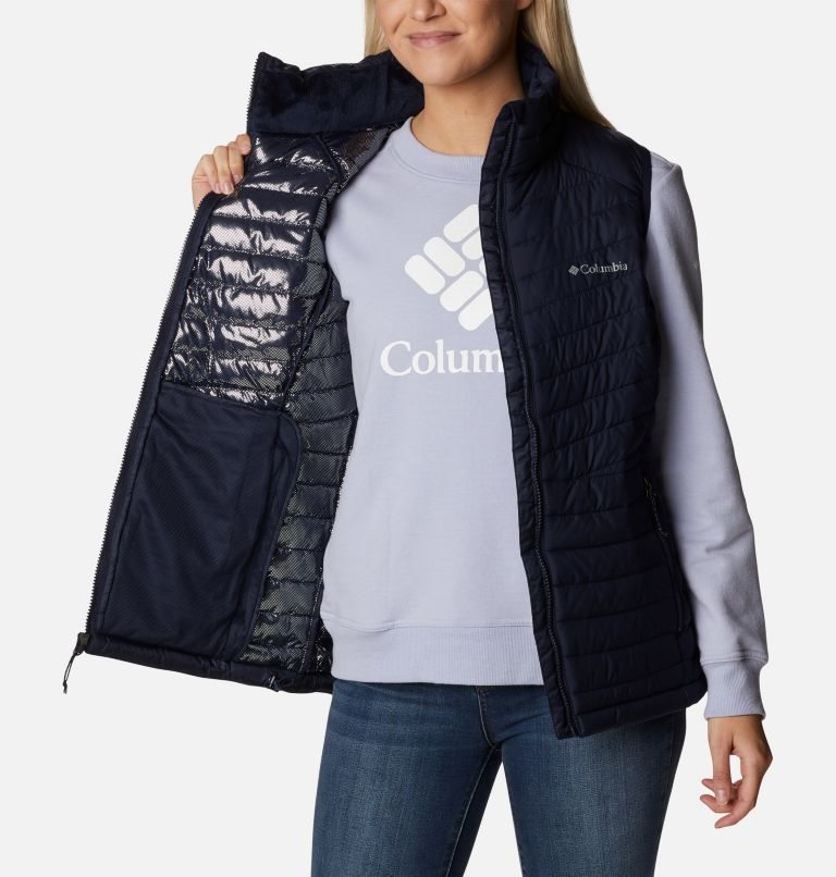 Women's Columbia Slope Edge Vest Navy | CA-N5LA0