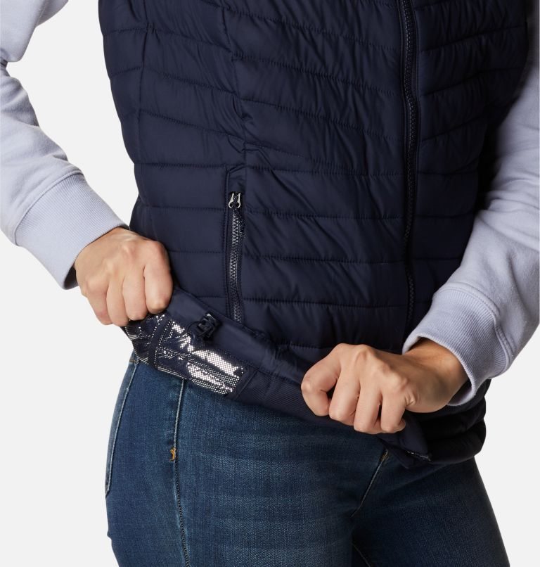 Women's Columbia Slope Edge Vest Navy | CA-N5LA0