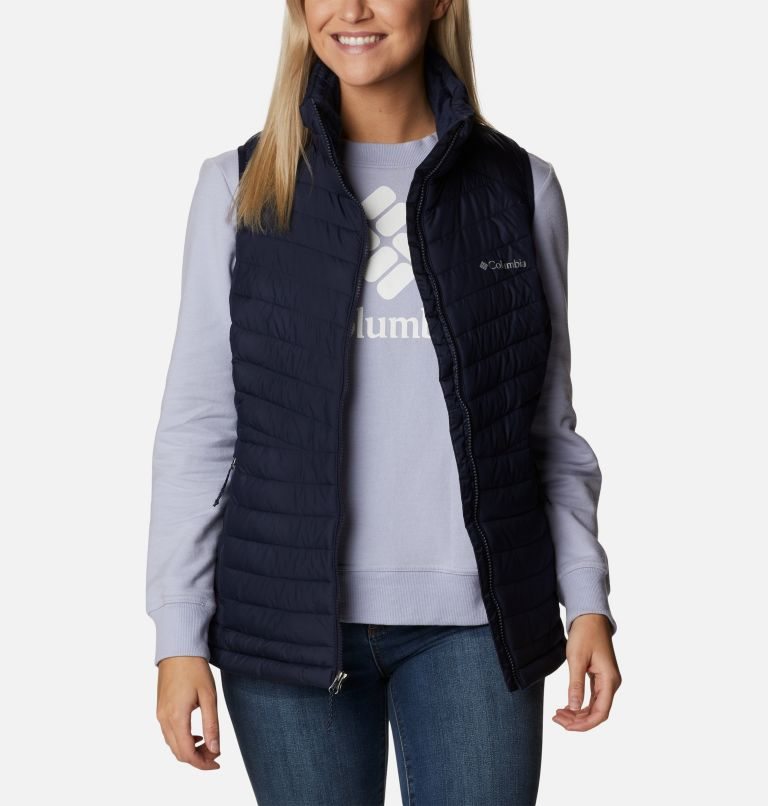 Women's Columbia Slope Edge Vest Navy | CA-N5LA0
