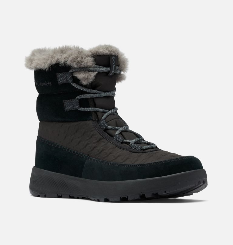 Women's Columbia Slopeside Peak Omni-Heat Infinity Luxe Boots Black | CA-AA340