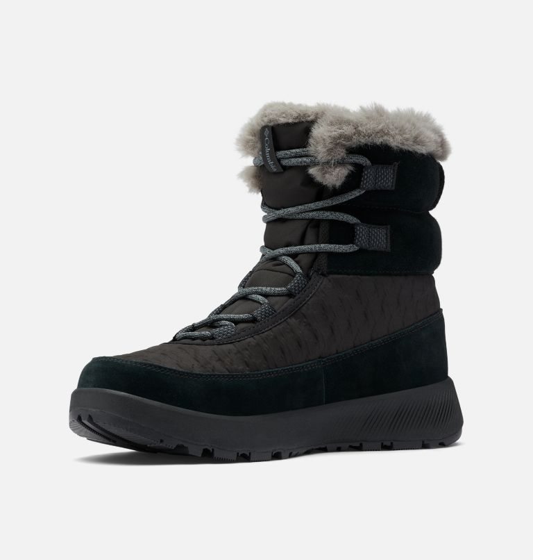 Women's Columbia Slopeside Peak Omni-Heat Infinity Luxe Boots Black | CA-AA340