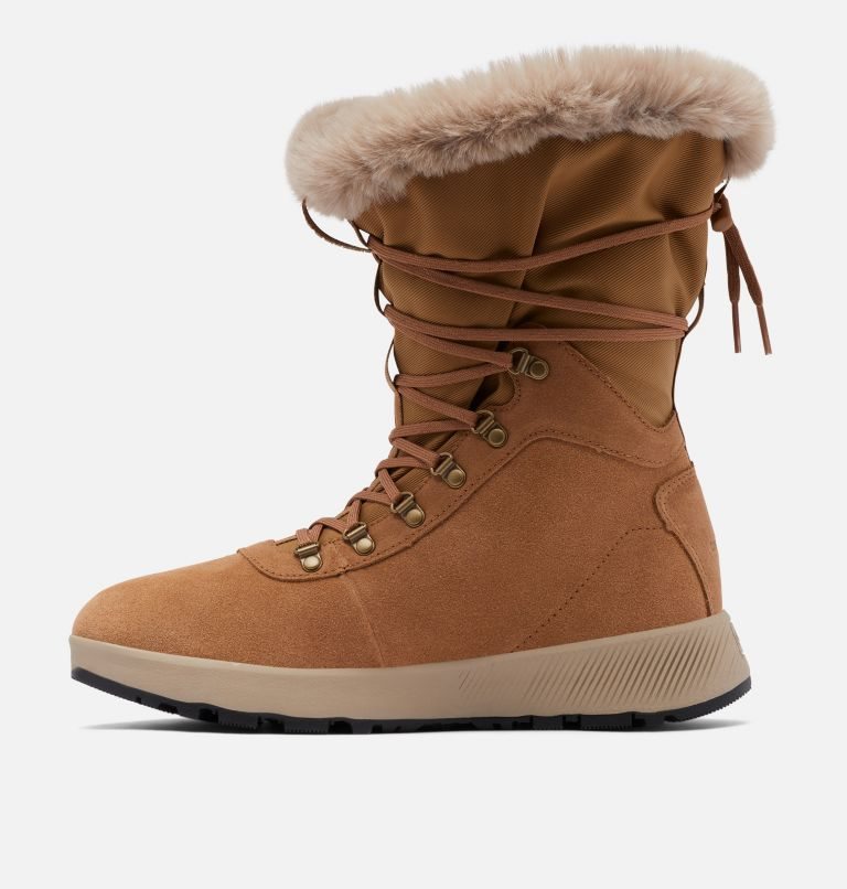 Women's Columbia Slopeside Village Omni-Heat Tall Boots Brown | CA-Q6AL3