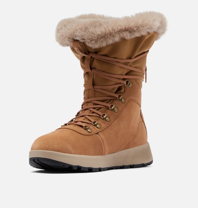 Women's Columbia Slopeside Village Omni-Heat Tall Boots Brown | CA-Q6AL3