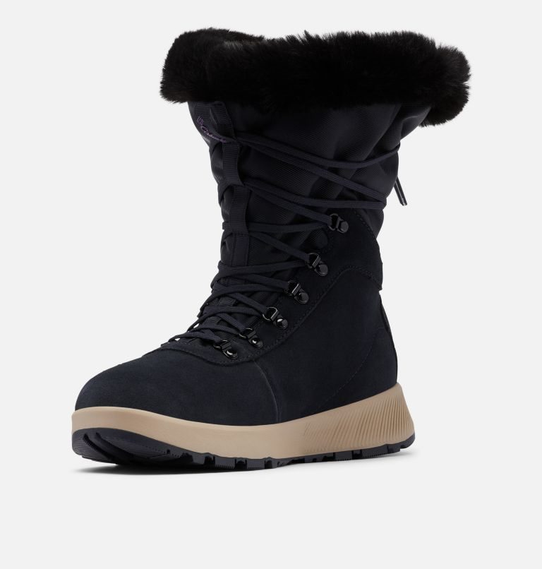 Women's Columbia Slopeside Village Omni-Heat Tall Boots Black | CA-X43LA