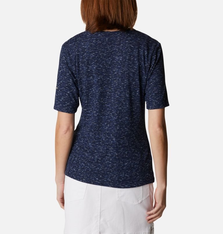 Women's Columbia Stanley Park Short Sleeve T Shirts Navy | CA-C0186