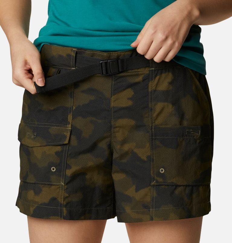 Women's Columbia Summerdry Cargo Shorts Camo | CA-D1064