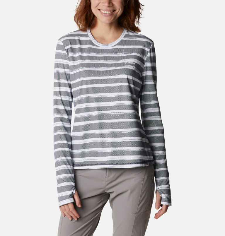 Women\'s Columbia Sun Deflector Summerdry Long Sleeve Sweatshirts Stripe | CA-K0186
