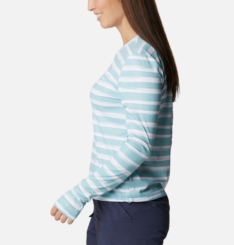 Women's Columbia Sun Deflector Summerdry Long Sleeve Sweatshirts Stripe | CA-VLC8A