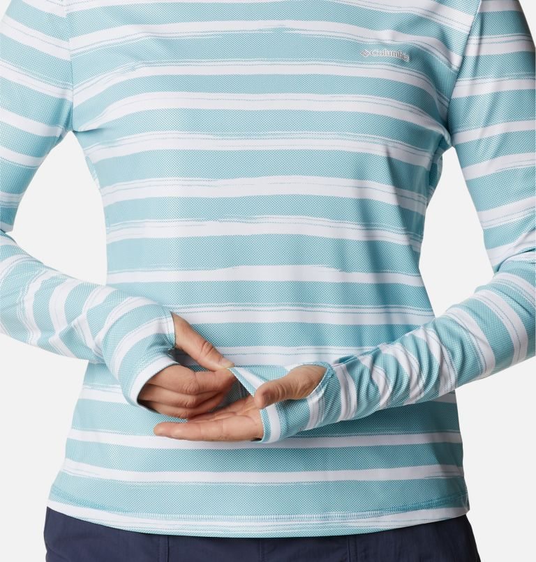 Women's Columbia Sun Deflector Summerdry Long Sleeve Sweatshirts Stripe | CA-VLC8A