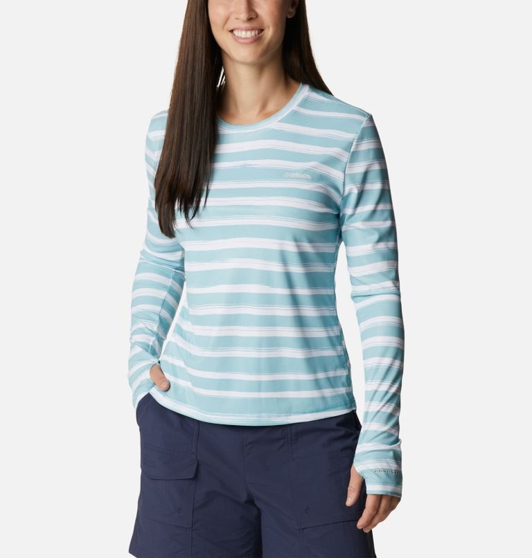 Women\'s Columbia Sun Deflector Summerdry Long Sleeve Sweatshirts Stripe | CA-VLC8A