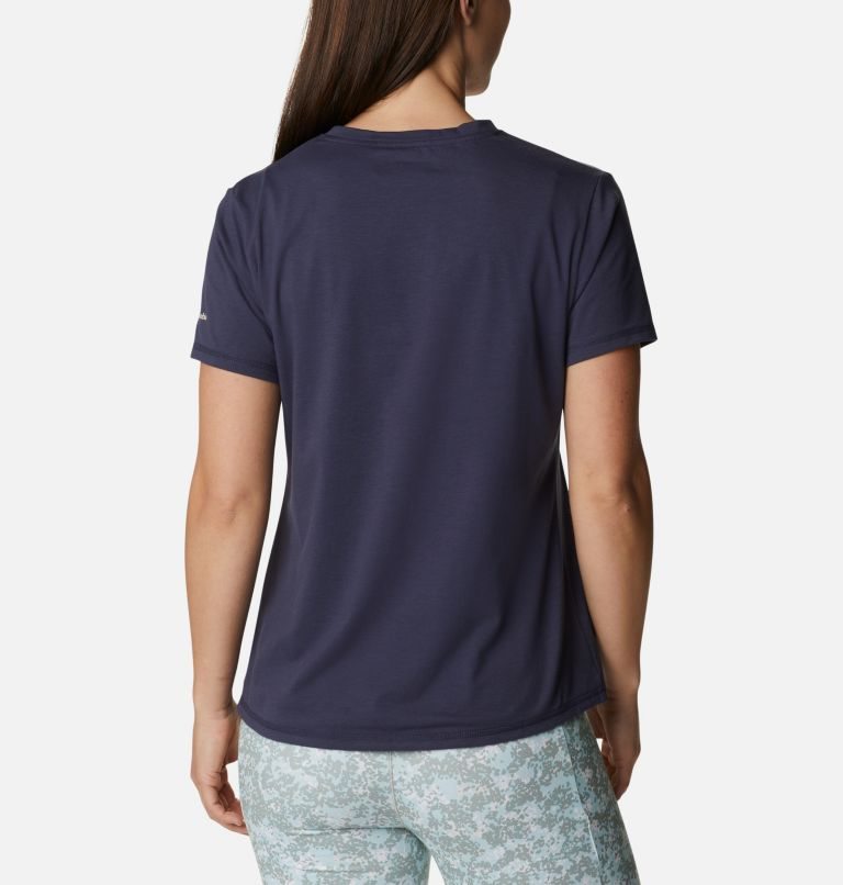 Women's Columbia Sun Trek Graphic II T Shirts Navy | CA-G546L