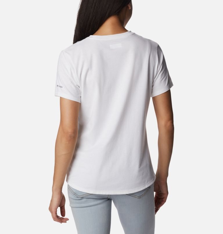Women's Columbia Sun Trek Graphic II T Shirts White | CA-JA5C1