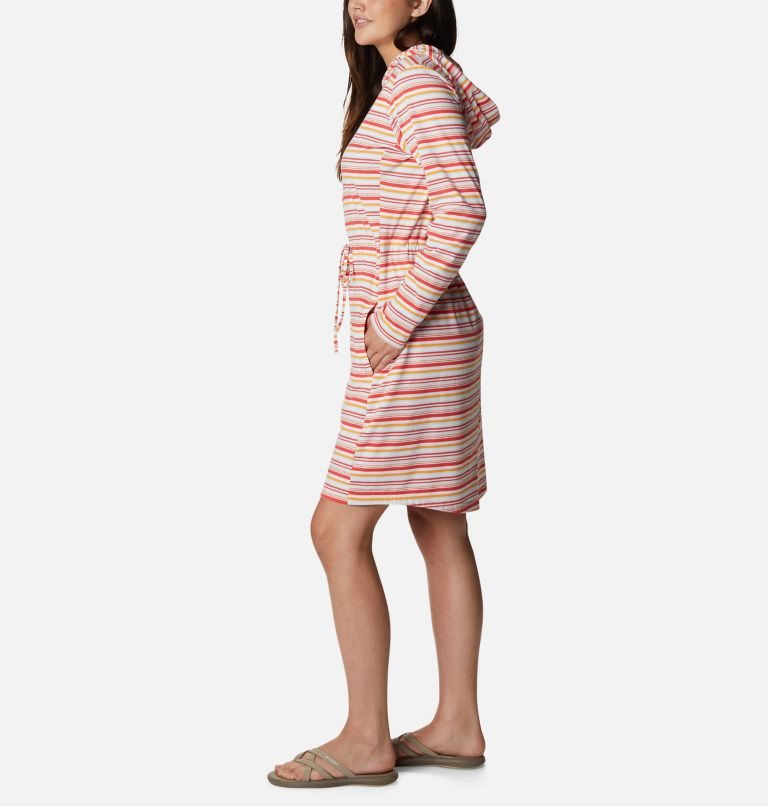 Women's Columbia Sun Trek Hooded Coverup Dress Stripe | CA-KLC63