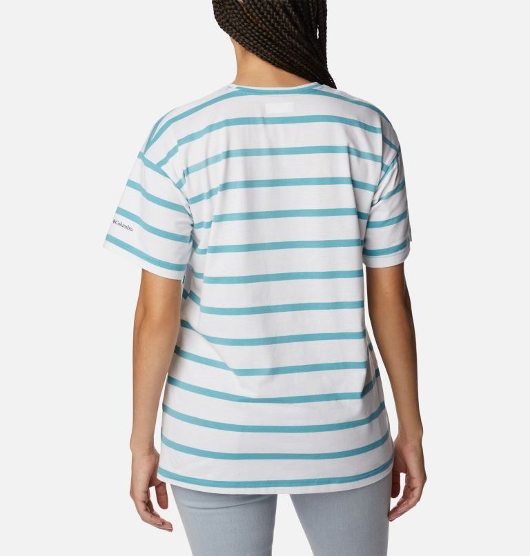 Women's Columbia Sun Trek Oversized T Shirts Stripe | CA-NC8L6