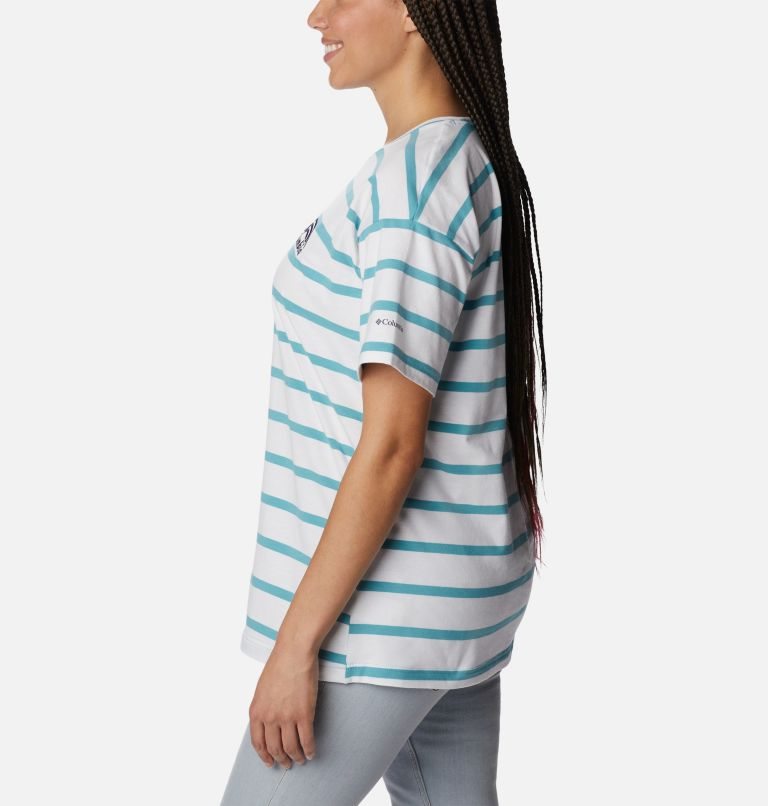 Women's Columbia Sun Trek Oversized T Shirts Stripe | CA-NC8L6