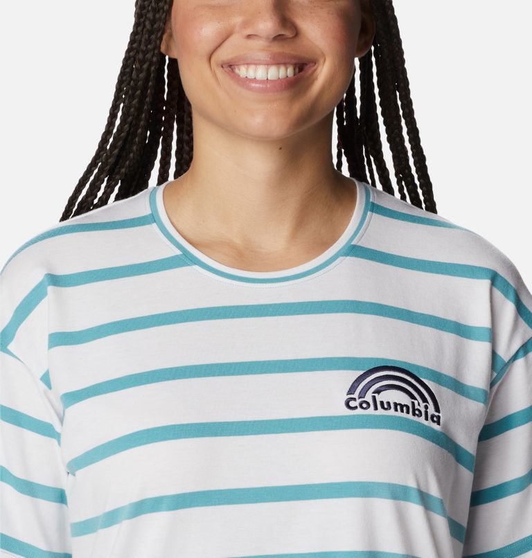 Women's Columbia Sun Trek Oversized T Shirts Stripe | CA-NC8L6
