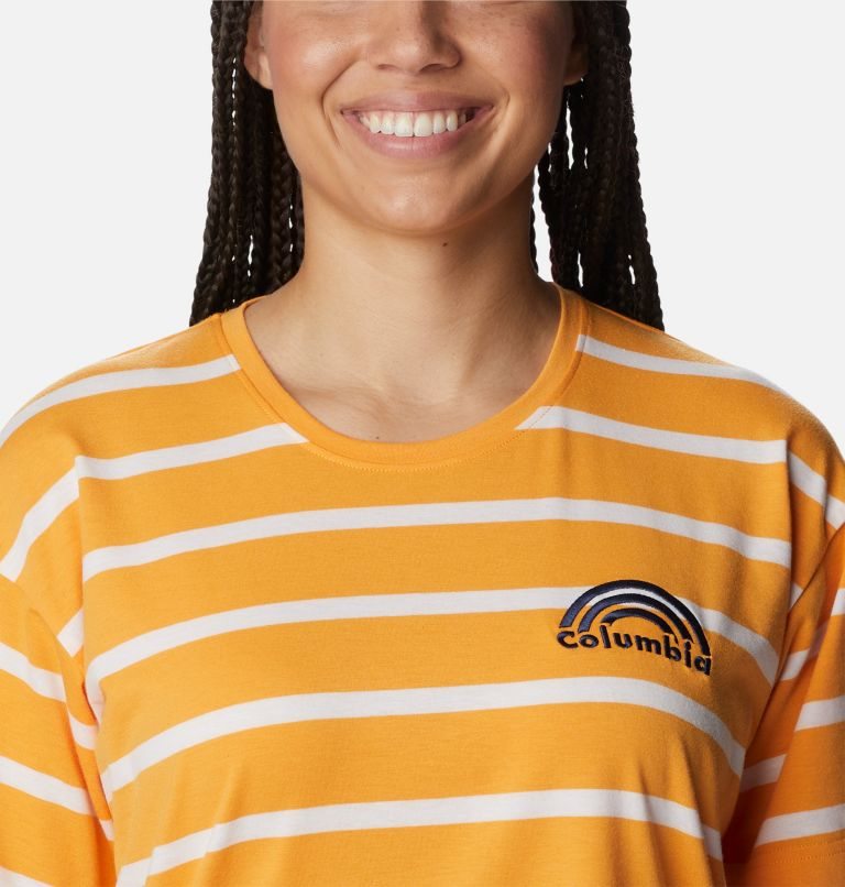Women's Columbia Sun Trek Oversized T Shirts Stripe | CA-O140C