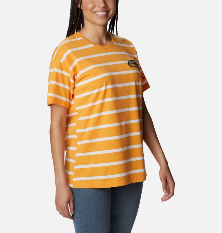 Women's Columbia Sun Trek Oversized T Shirts Stripe | CA-O140C