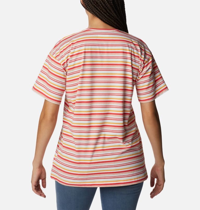 Women's Columbia Sun Trek Oversized T Shirts Stripe | CA-OA053