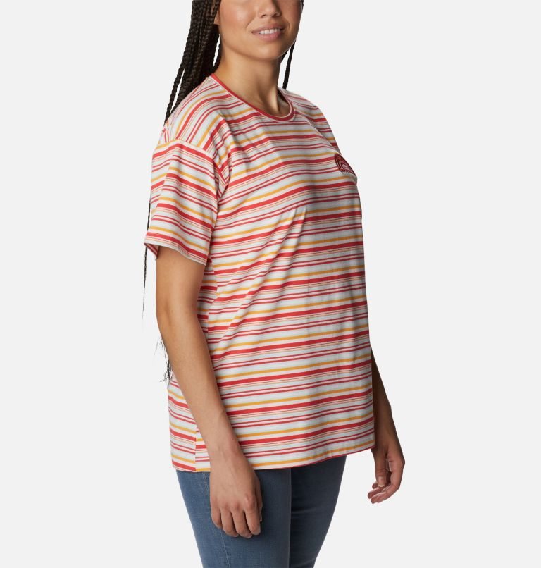 Women's Columbia Sun Trek Oversized T Shirts Stripe | CA-OA053