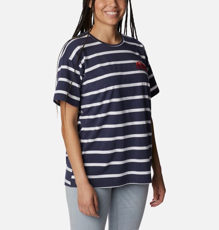 Women's Columbia Sun Trek Oversized T Shirts Stripe | CA-SL5A3