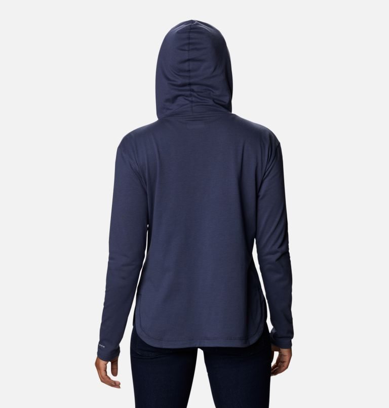 Women's Columbia Sun Trek Pullover Hoodie Navy | CA-L6A0C