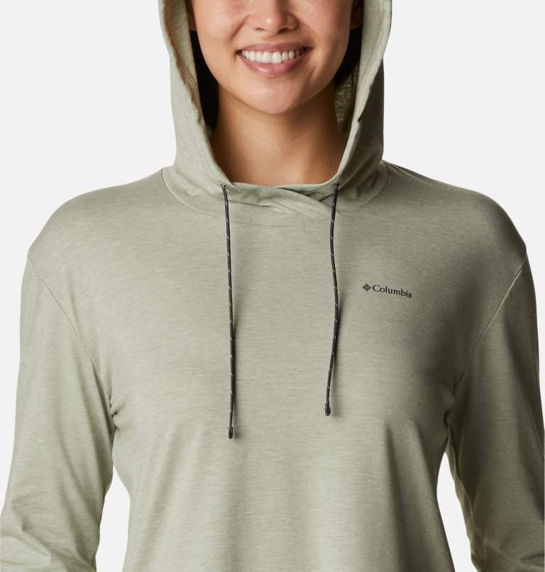 Women's Columbia Sun Trek Pullover Hoodie Olive | CA-VA830
