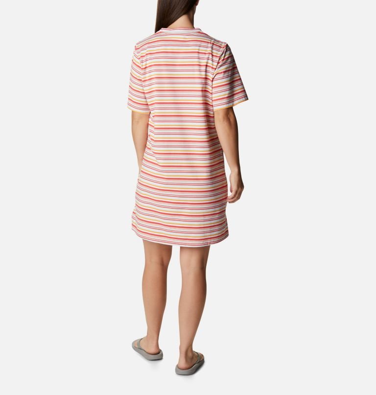 Women's Columbia Sun Trek T-Shirt Dress Stripe | CA-LC346