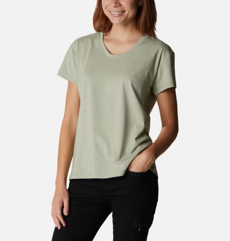 Women's Columbia Sun Trek T Shirts Olive | CA-HA18L