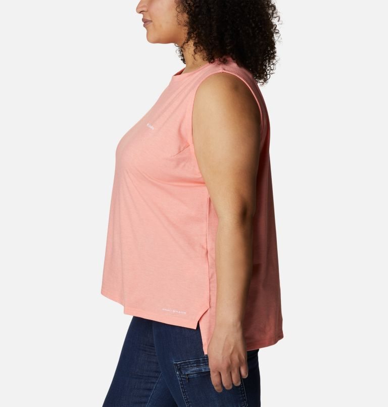 Women's Columbia Sun Trek Tanks Coral | CA-F4C3A