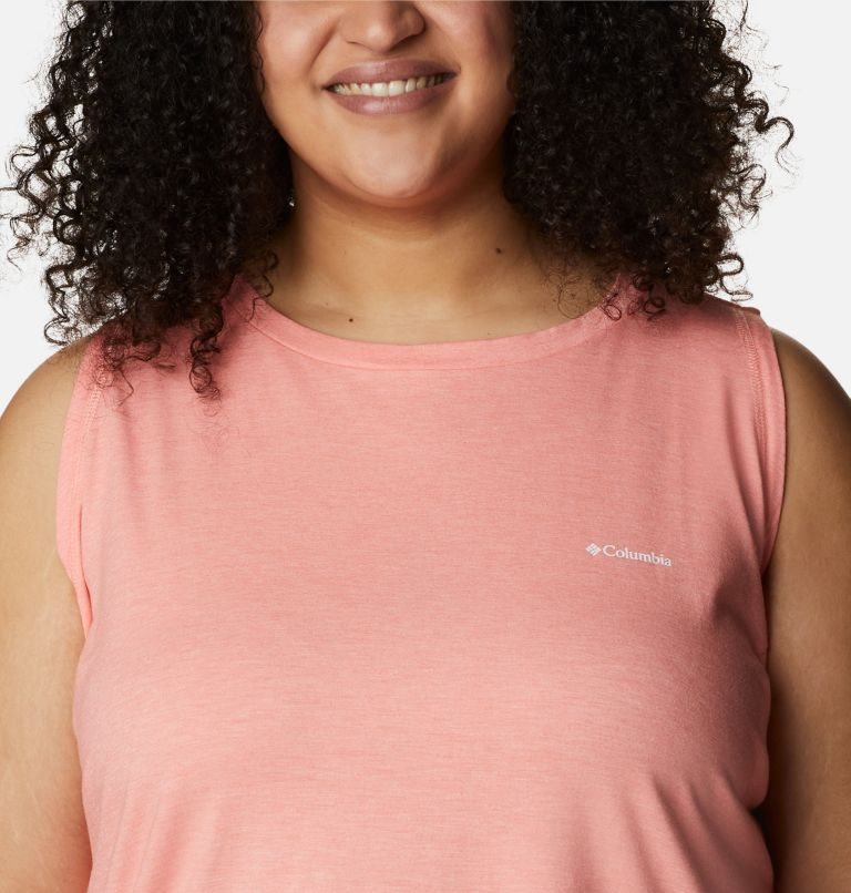 Women's Columbia Sun Trek Tanks Coral | CA-F4C3A