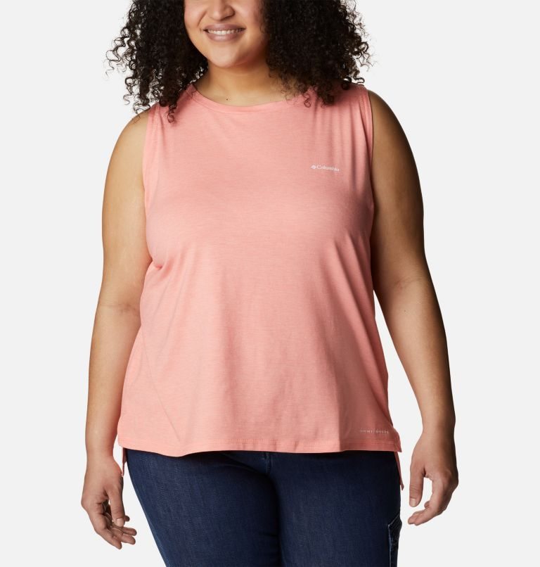 Women\'s Columbia Sun Trek Tanks Coral | CA-F4C3A