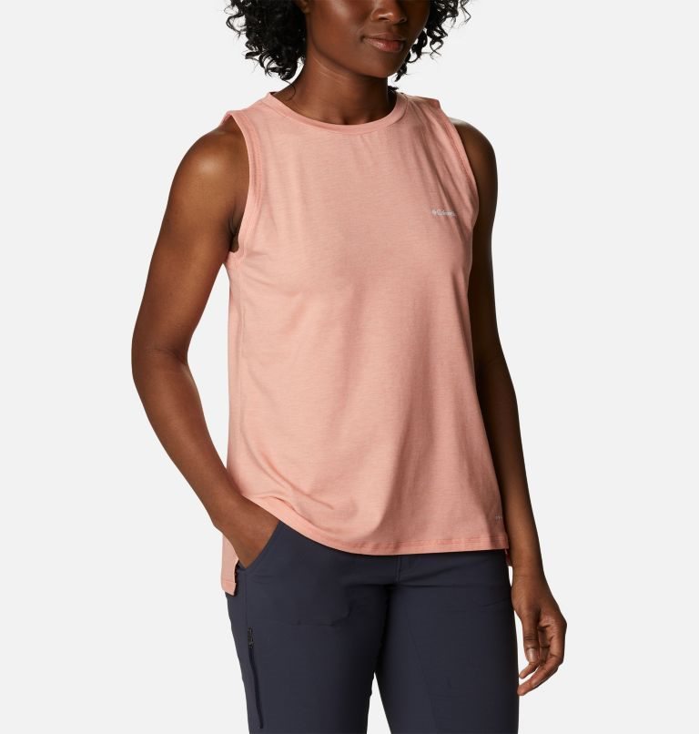 Women's Columbia Sun Trek Tanks Coral | CA-Z1A60