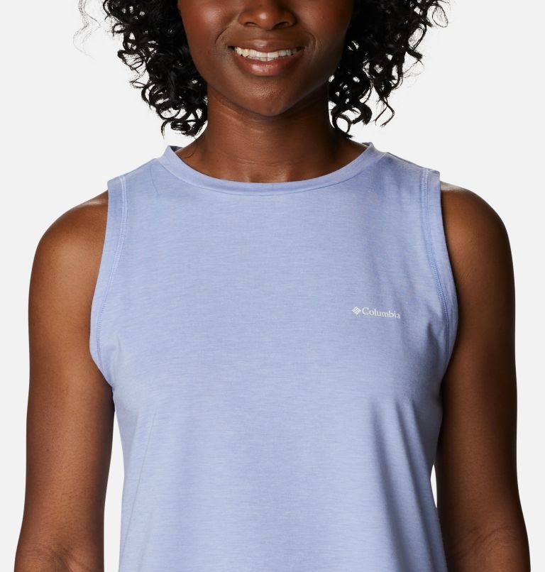 Women's Columbia Sun Trek Tanks Lavender | CA-N6LC8