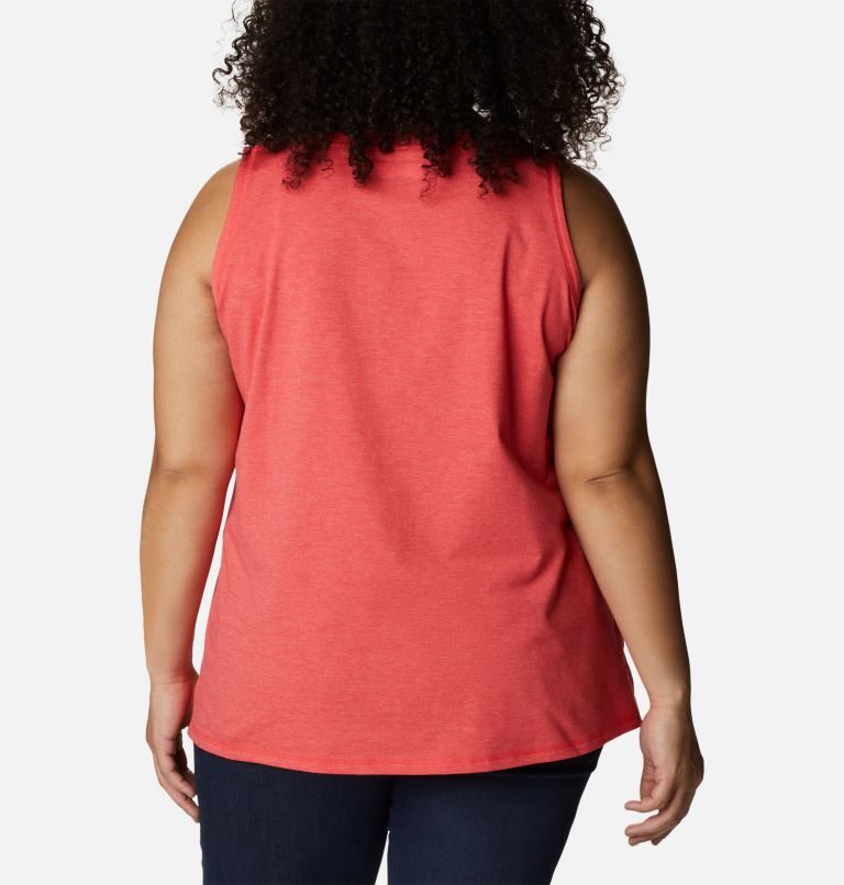 Women's Columbia Sun Trek Tanks Red | CA-W4L16