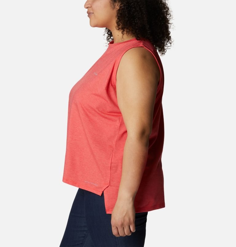 Women's Columbia Sun Trek Tanks Red | CA-W4L16