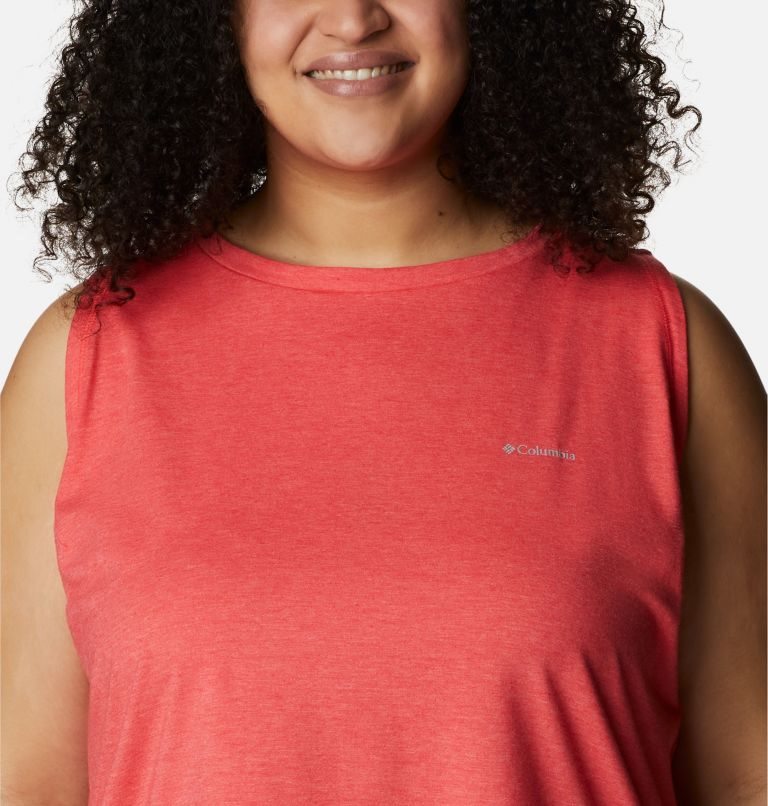 Women's Columbia Sun Trek Tanks Red | CA-W4L16