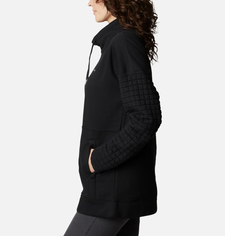 Women's Columbia Sunday Summit Oversized Funnel Sweatshirts Black | CA-RAC60