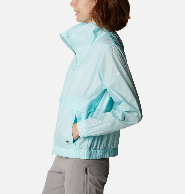 Women's Columbia Sunny City Windbreaker Jackets Turquoise | CA-KAC15